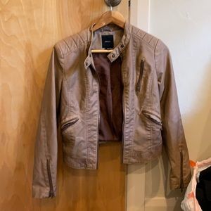 ❌SOLD❌ faux leather cropped jacket